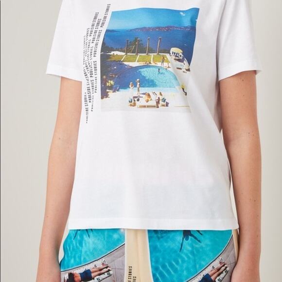 Maje x Slim Aarons Poolside Stories T-Shirt - Picture 3 of 6